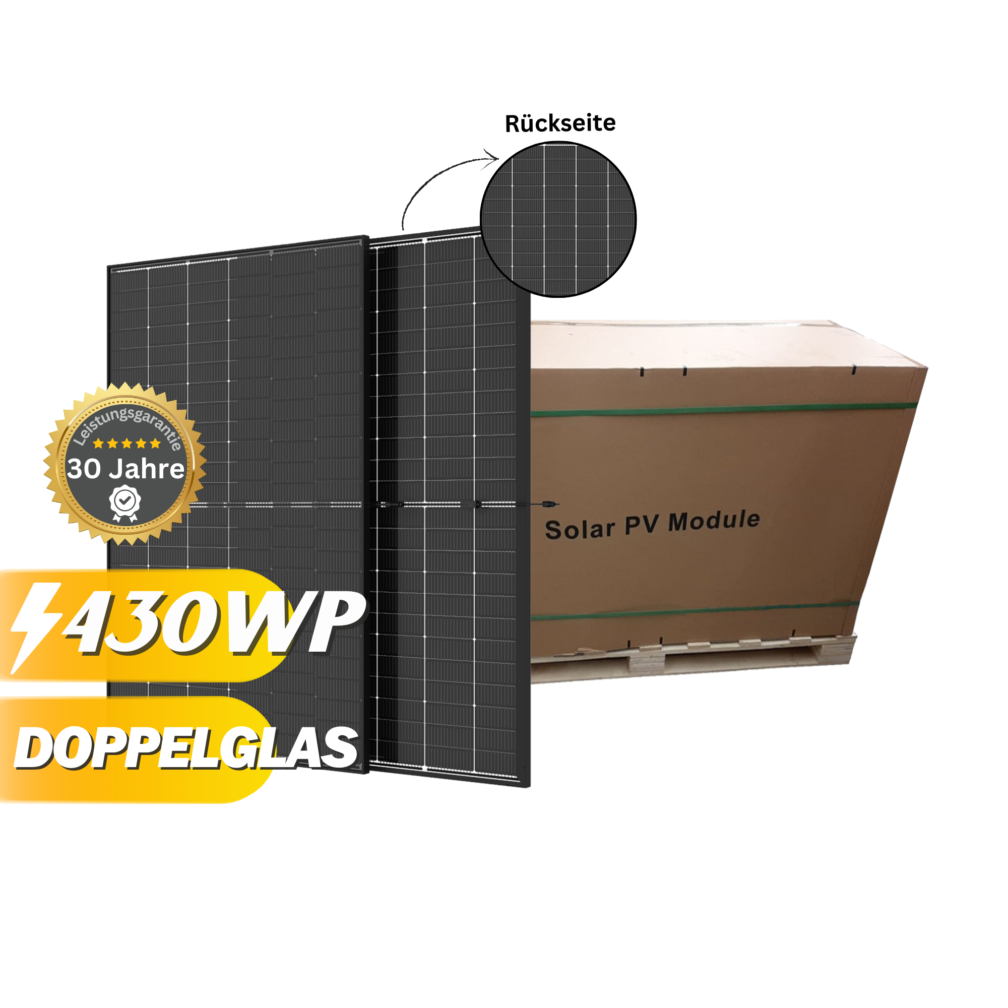 Solarmodul 430Wp Trina Solar Vertex S+ Doppelglas 36 Stück